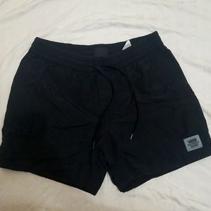 Vans Black Volley Shorts. Black. Size Medium